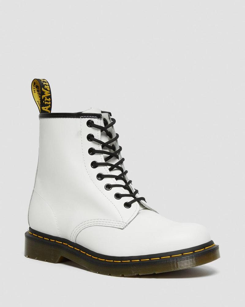 Dr Martens 1460 Smooth Leren Veterlaarzen Heren Wit | NL 275BEX